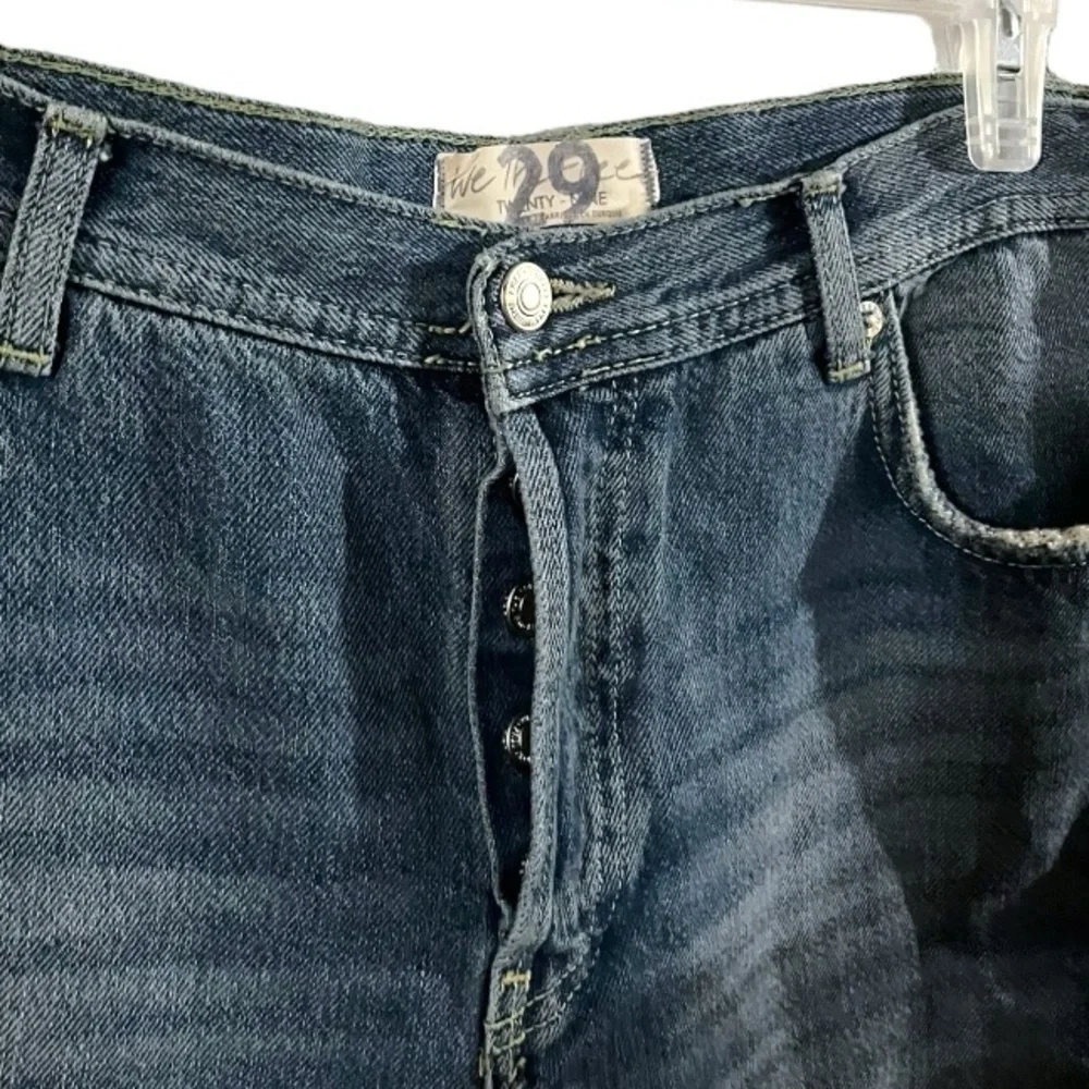 EUC We the Free Ripped Hem Straight Leg Jeans Size 29